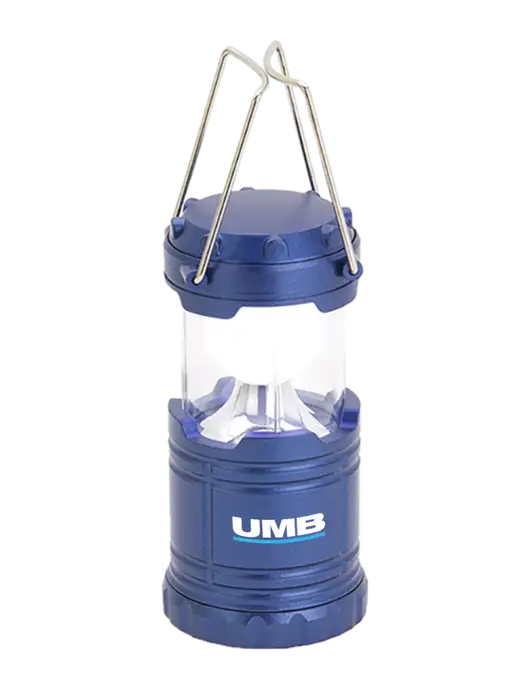 Blue Mini Retro Lantern w/UMB Logo