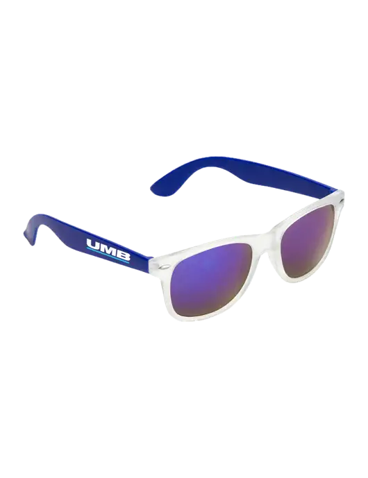 Key West Blue Mirrored Sunglasses w/UMB Logo