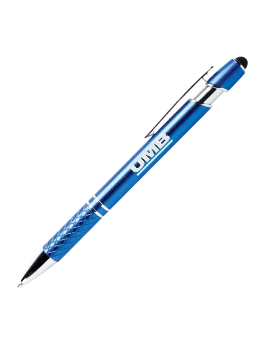 Valencia Blue Stylus Pen - Black Ink w/UMB Logo