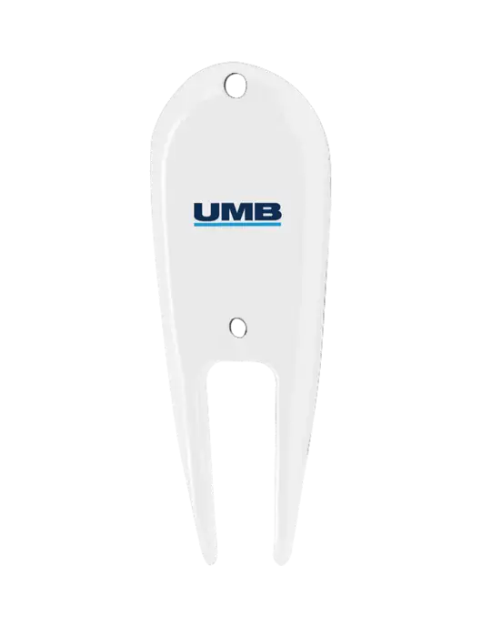 White Divot Tool w/UMB Logo