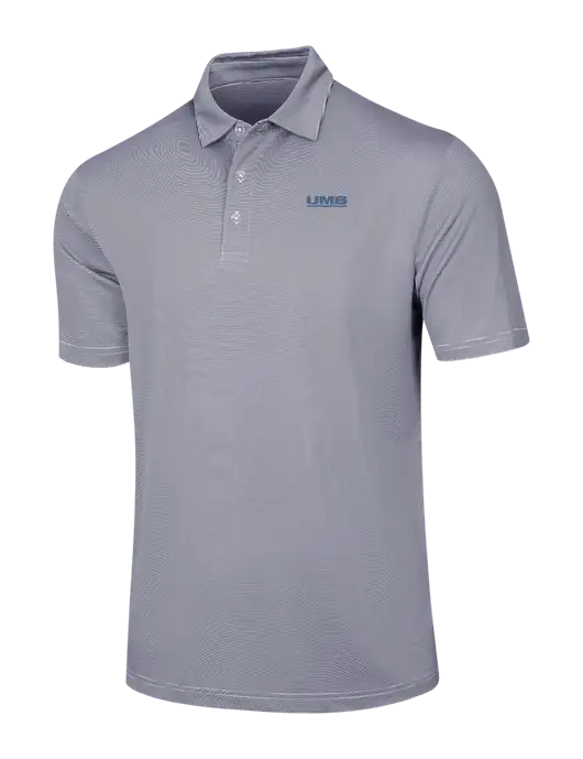 Callaway Navy Fine Line Stripe Polo w/UMB Logo