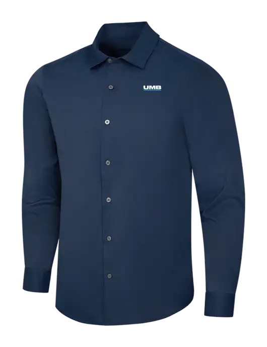 Navy City Stretch Shirt w/UMB Logo