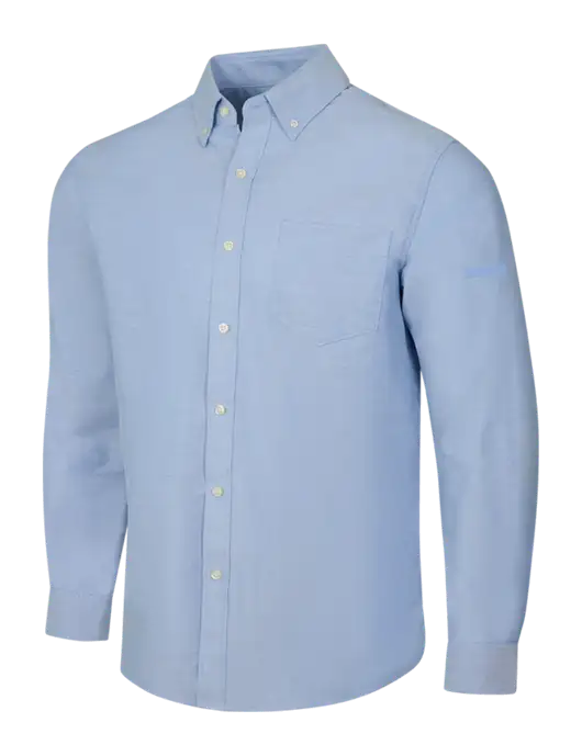 Light Blue SuperPro Oxford Shirt w/UMB Logo