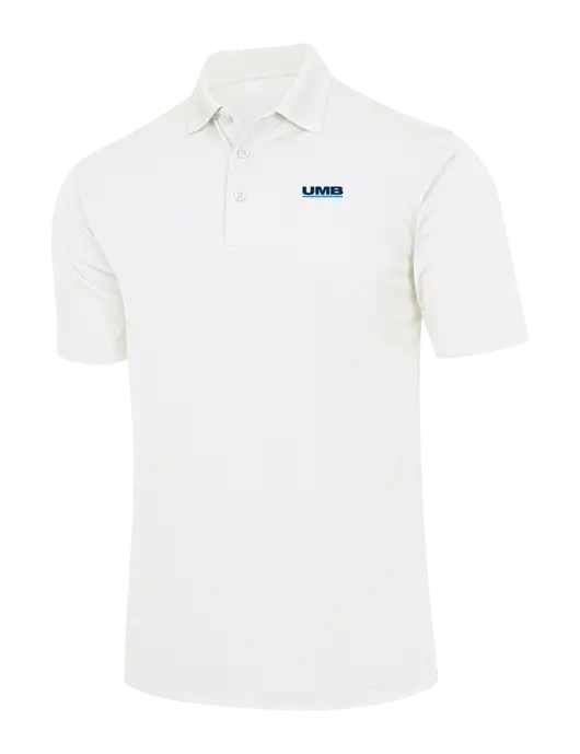 White Micropique Sport-Wick Polo w/UMB Logo