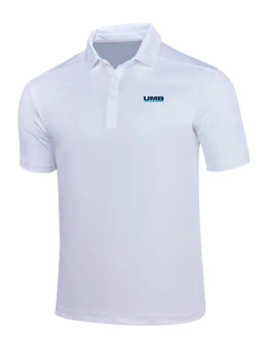 White Posi-UV Pro Polo w/UMB Logo