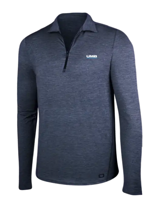 OGIO Blue Indigo Heather Endurance Force 1/4 Zip w/UMB Logo