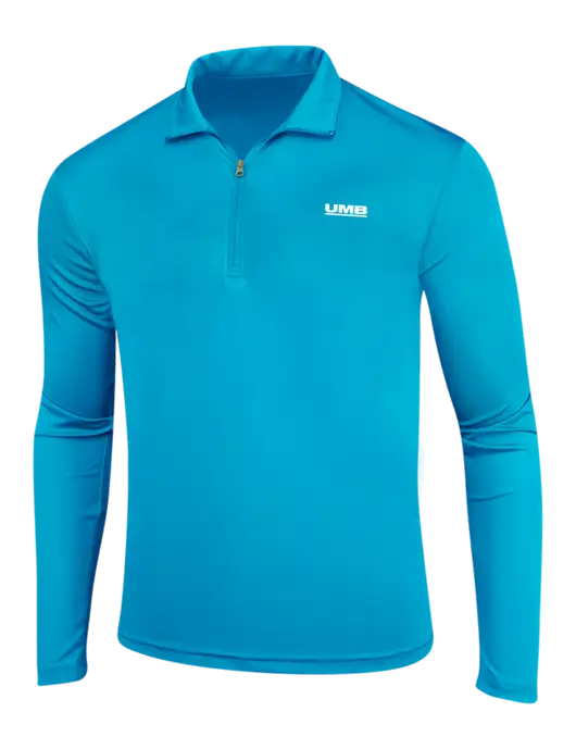 Sapphire Blue PosiCharge Competitor 1/4 Zip Pullover w/UMB Logo