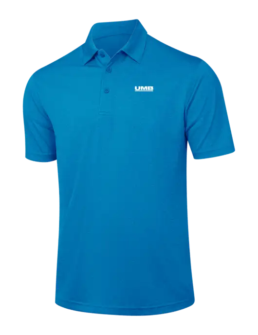 Sapphire Blue Heather Contender Polo w/UMB Logo