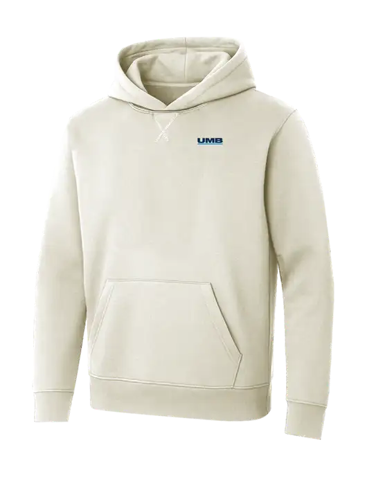 Allmade White Sand Organic French Terry Pullover Hoodie w/UMB Logo