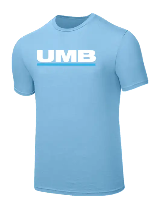 Seriously Soft Light Blue T-Shirt w/UMB Logo