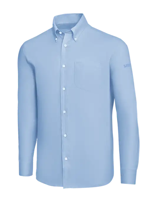 Brooks Brothers Light Blue Wrinkle-Free Stretch Nailhead Shirt w/UMB Logo