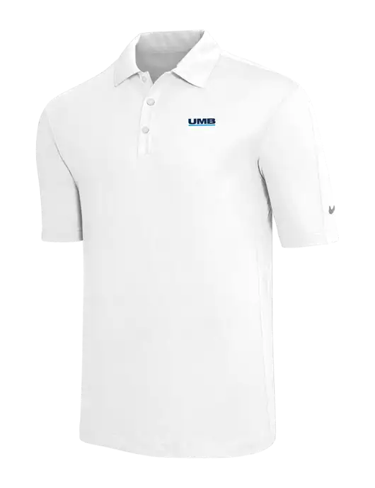 Nike White Tech Sport Dri-FIT Polo w/UMB Logo