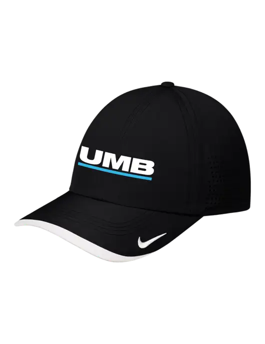 Nike Black/White Dri-FIT Perforated Performance Cap w/UMB Logo