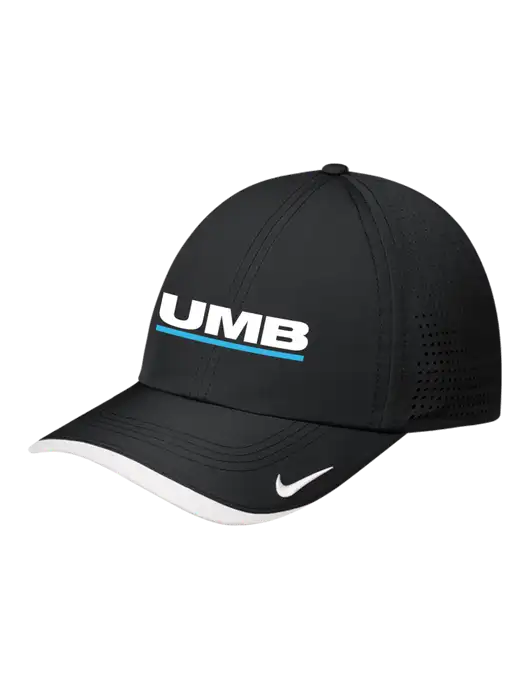 Nike Black/White Dri-FIT Perforated Performance Cap w/UMB Logo