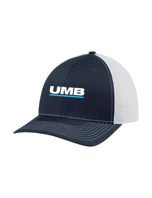 Richardson Adjustable Snapback Original 112 Trucker Cap Navy w/White Mesh w/UMB Logo