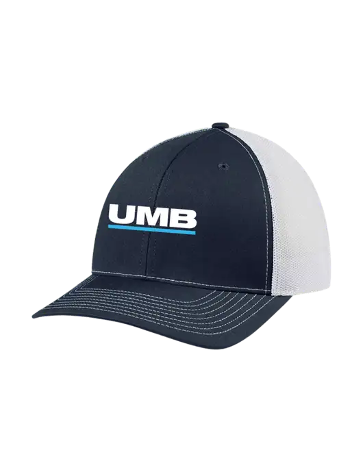 Richardson Adjustable Snapback Original 112 Trucker Cap Navy w/White Mesh w/UMB Logo
