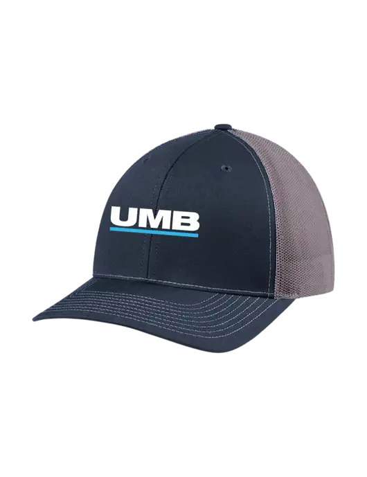 Richardson Adjustable Snapback Original 112 Trucker Cap Navy w/Charcoal Mesh w/UMB Logo