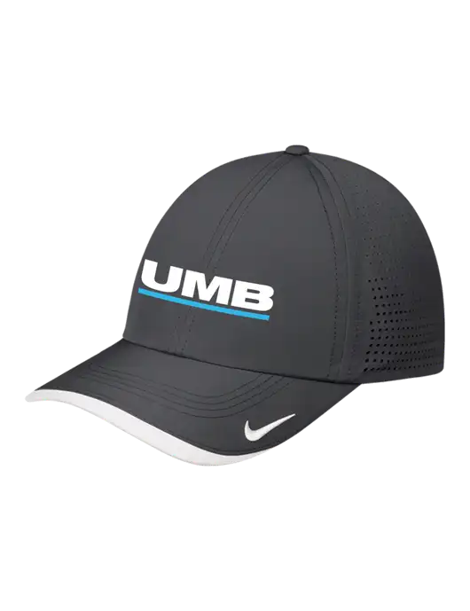 Nike Dark Grey/White Dri-FIT Perforated Performance Cap w/UMB Logo