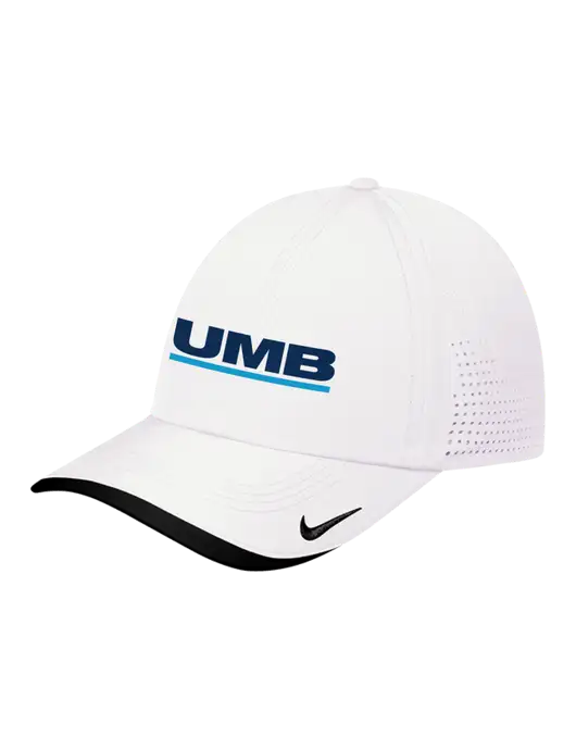 Nike White/Black Dri-FIT Perforated Performance Cap w/UMB Logo
