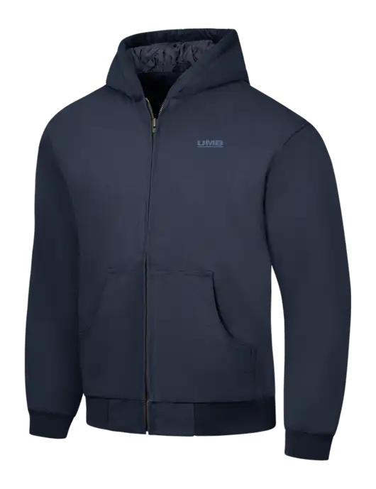 CornerStone Navy Duck Cloth Hooded Work Jacket w/UMB Logo