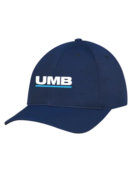 Navy Nylon Twill Performance Cap w/UMB Logo