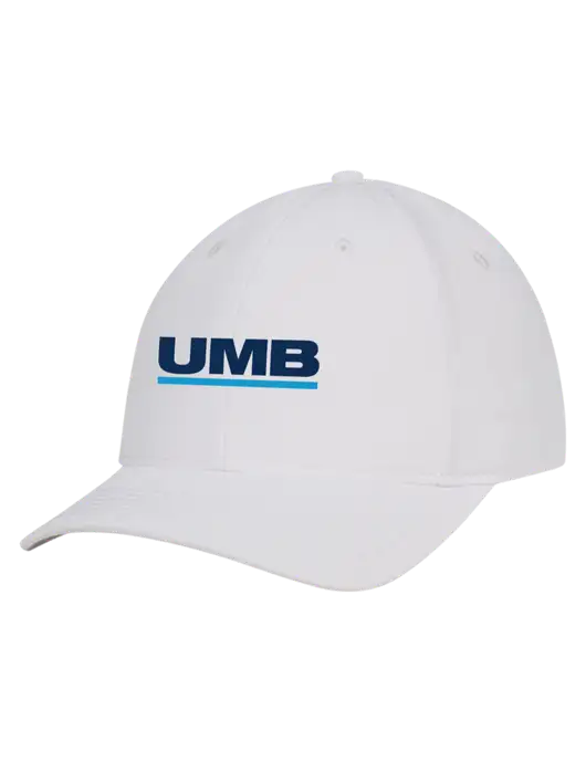 White Nylon Twill Performance Cap w/UMB Logo