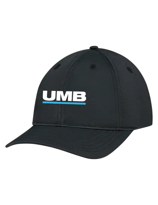 Black Nylon Twill Performance Cap w/UMB Logo