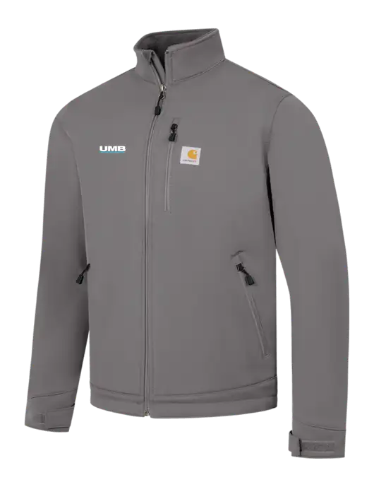 Carhartt Dark Medium Grey Crowley Soft Shell Jacket w/UMB Logo