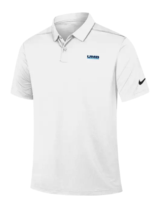 Nike White Dry Essential Solid Polo w/UMB Logo