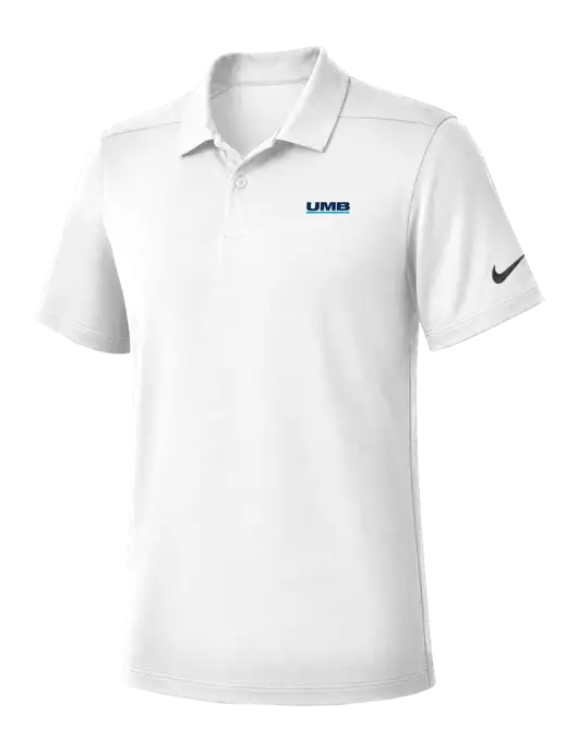 Nike White Dry Essential Solid Polo w/UMB Logo