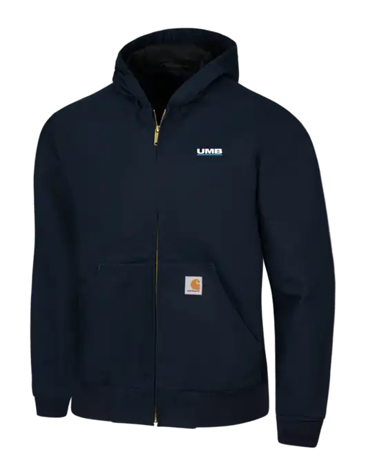 Carhartt Navy Thermal Lined Duck Active Jacket w/UMB Logo