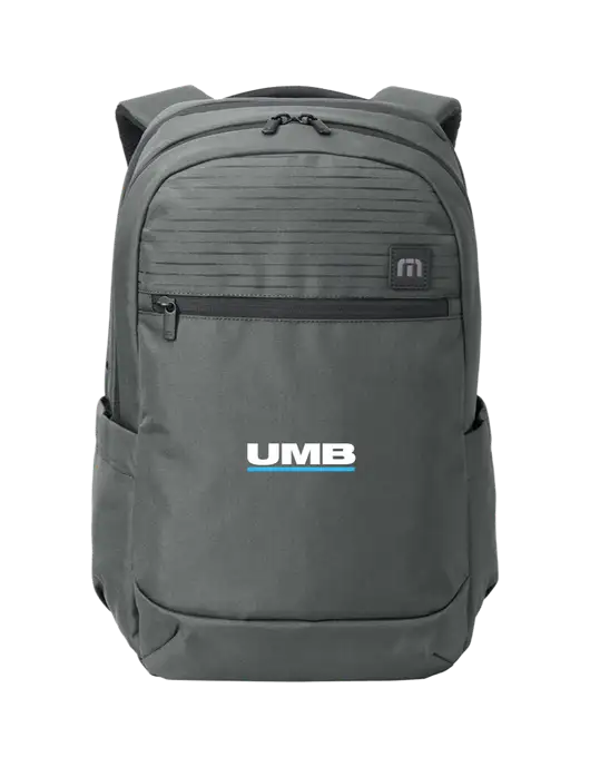 TravisMathew Dark Medium Grey Approach Backpack w/UMB Logo
