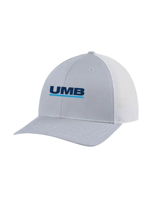 Richardson Adjustable Snapback Original 112 Trucker Cap Light Heather Grey w/White Mesh w/UMB Logo