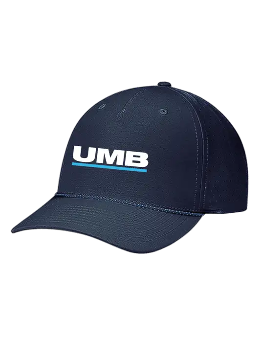 Richardson Laser Perf Performance Dark Navy/Navy-Grey-Blue Rope Cap w/UMB Logo