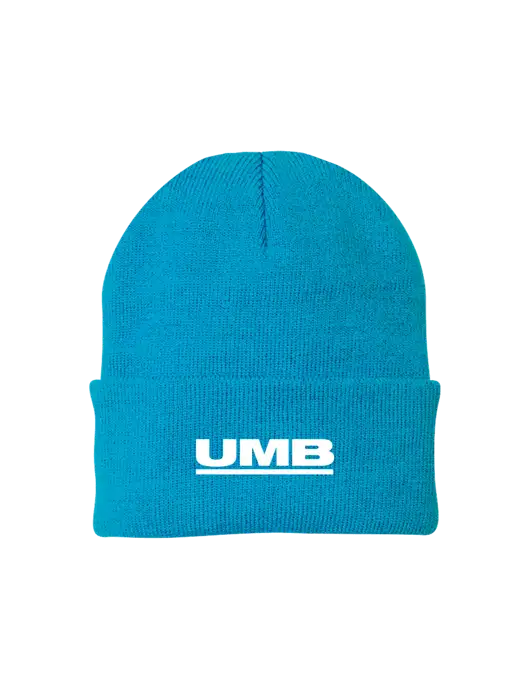 Sapphire Blue Knit Cap w/UMB Logo