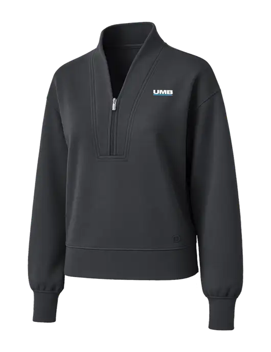 OGIO Womens Dark Grey Transcend 1/4-Zip w/UMB Logo
