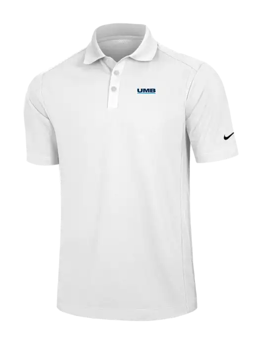 Nike White Dri-FIT Classic Polo w/UMB Logo
