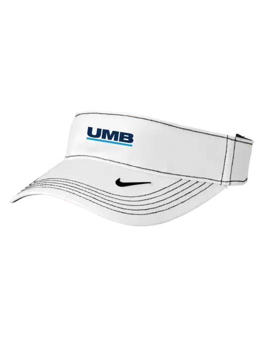 Nike White Dri-FIT Ace Visor w/UMB Logo