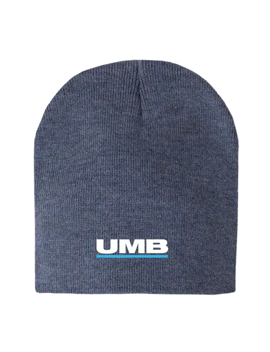 Navy Heather Element Knit Beanie w/UMB Logo
