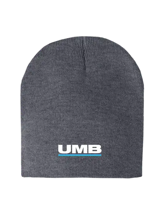 Dark Grey Heather Element Knit Beanie w/UMB Logo