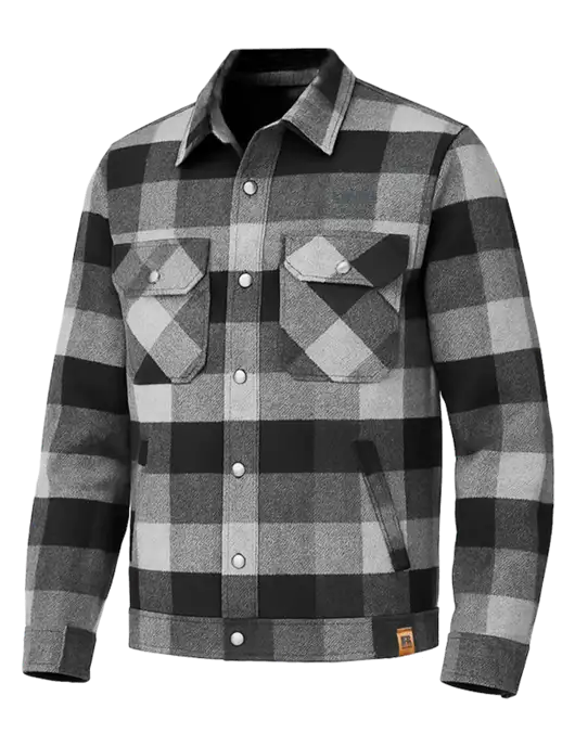 Russell Outdoors Black Plaid Basin Jacket w/UMB Logo