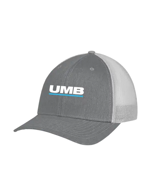 Richardson Adjustable Snapback Original 112 Trucker Cap Heather Grey w/Light Grey Mesh w/UMB Logo