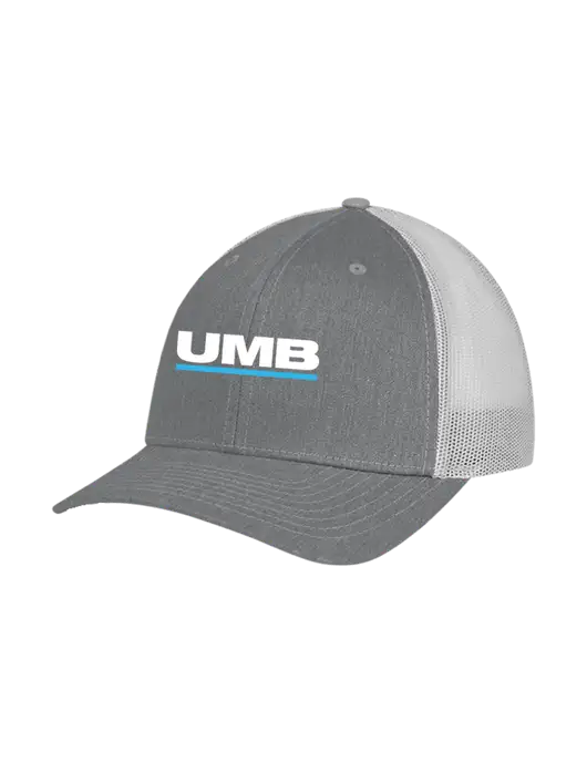 Richardson Adjustable Snapback Original 112 Trucker Cap Heather Grey w/Light Grey Mesh w/UMB Logo