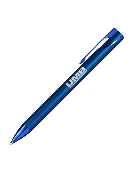 Navy HyperNova Ballpoint Pen - Black Ink w/UMB Logo