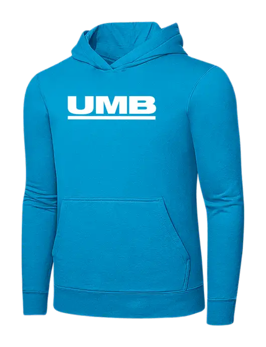 Sapphire 7.8 oz Ring Spun Hooded Sweatshirt w/UMB Logo