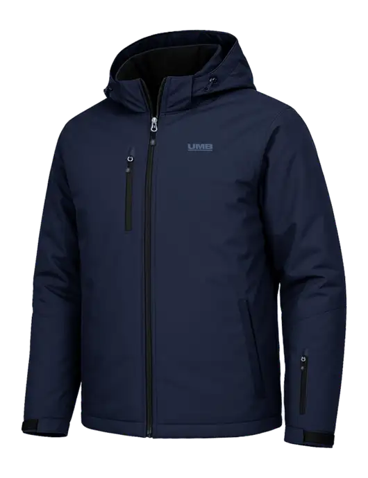 Cold Weather Vortex Light Navy/ Dark Navy Waterproof 3-in-1 Jacket with Detachable Hood w/UMB Logo, UMB Logo