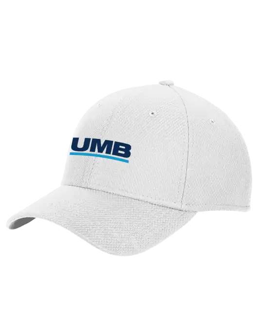 New Era Diamond Era White Stretch Cap w/UMB Logo