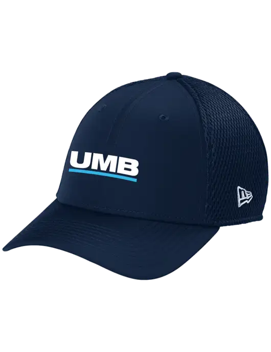 New Era 39THIRTY Performance Stretch Dark Navy Mesh Cap w/UMB Logo