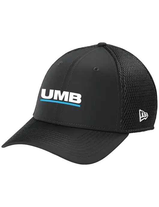 New Era 39THIRTY Performance Stretch Charcoal Grey Mesh Cap w/UMB Logo