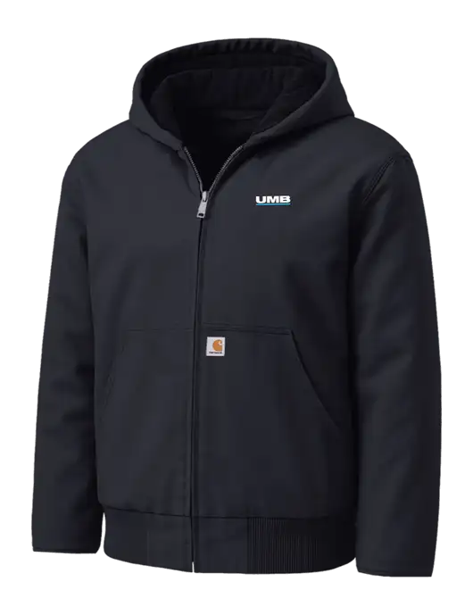 Carhartt Washed Duck Active Black Jacket w/UMB Logo